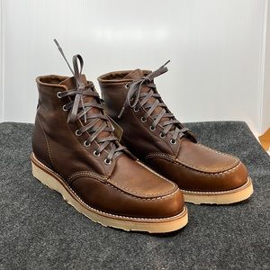 Chippewa Brentwood Mocc Red Oak Leather Lace Up Boots 10.5D